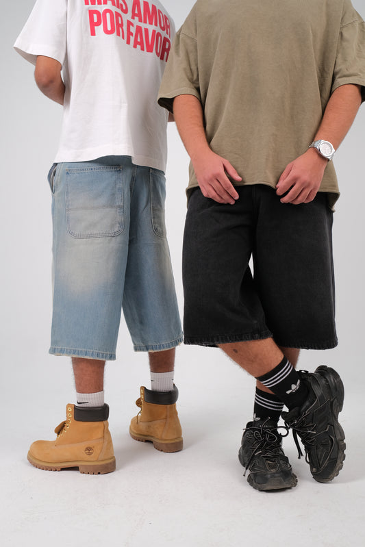 SKATER FIT DENIM SHORTS